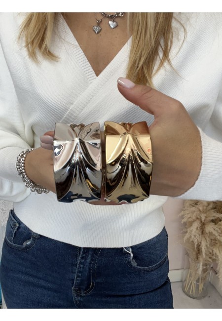 Bracciale rigido NINFEA dorato o argento