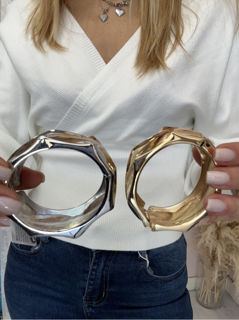 Bracciale rigido NINFEA dorato o argento