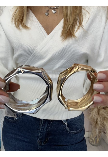 Bracciale rigido NINFEA dorato o argento