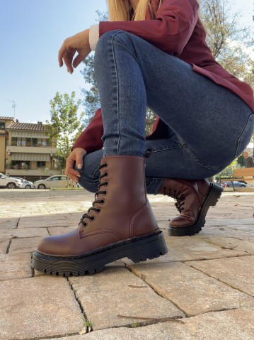 Stivali anfibi VINACCIA bordeaux 2