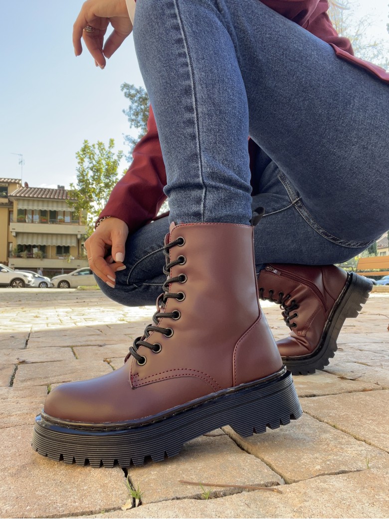 Stivali anfibi VINACCIA bordeaux