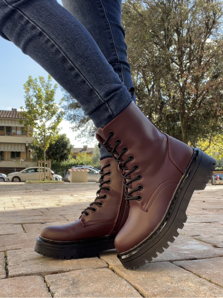 Stivali anfibi VINACCIA bordeaux