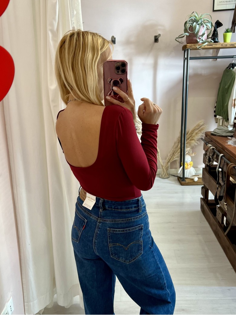 Body scollo tondo Bordeaux
