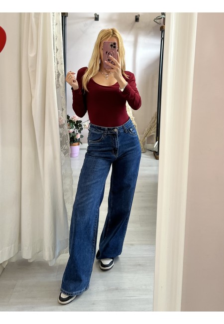 Body scollo tondo Bordeaux