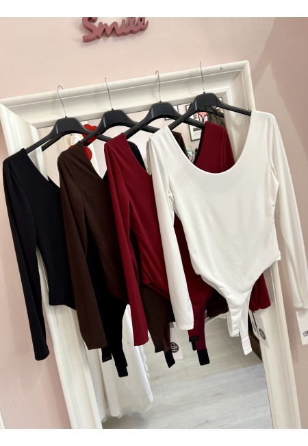 Body scollo tondo Bordeaux