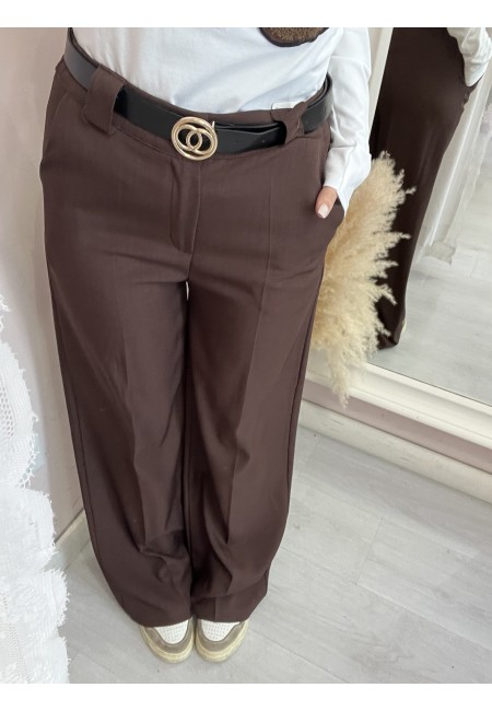 Pantaloni morbidi GIOIA marroni