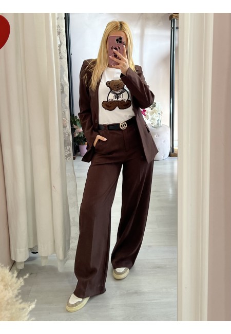 Pantaloni morbidi GIOIA marroni