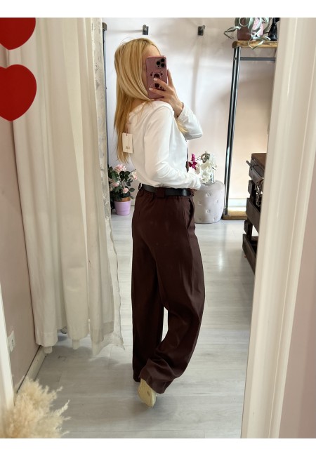 Pantaloni morbidi GIOIA marroni