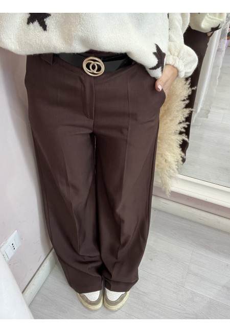 Pantaloni morbidi GIOIA marroni