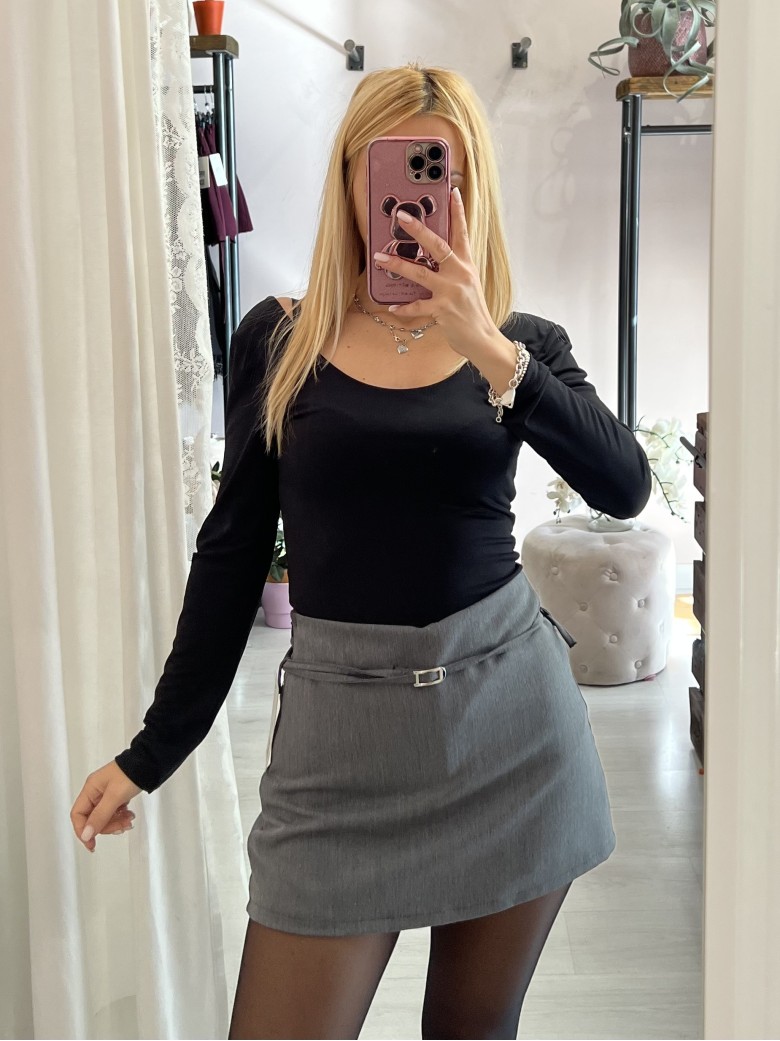 Gonna belen con sotto il pantaloncino GRIGIA