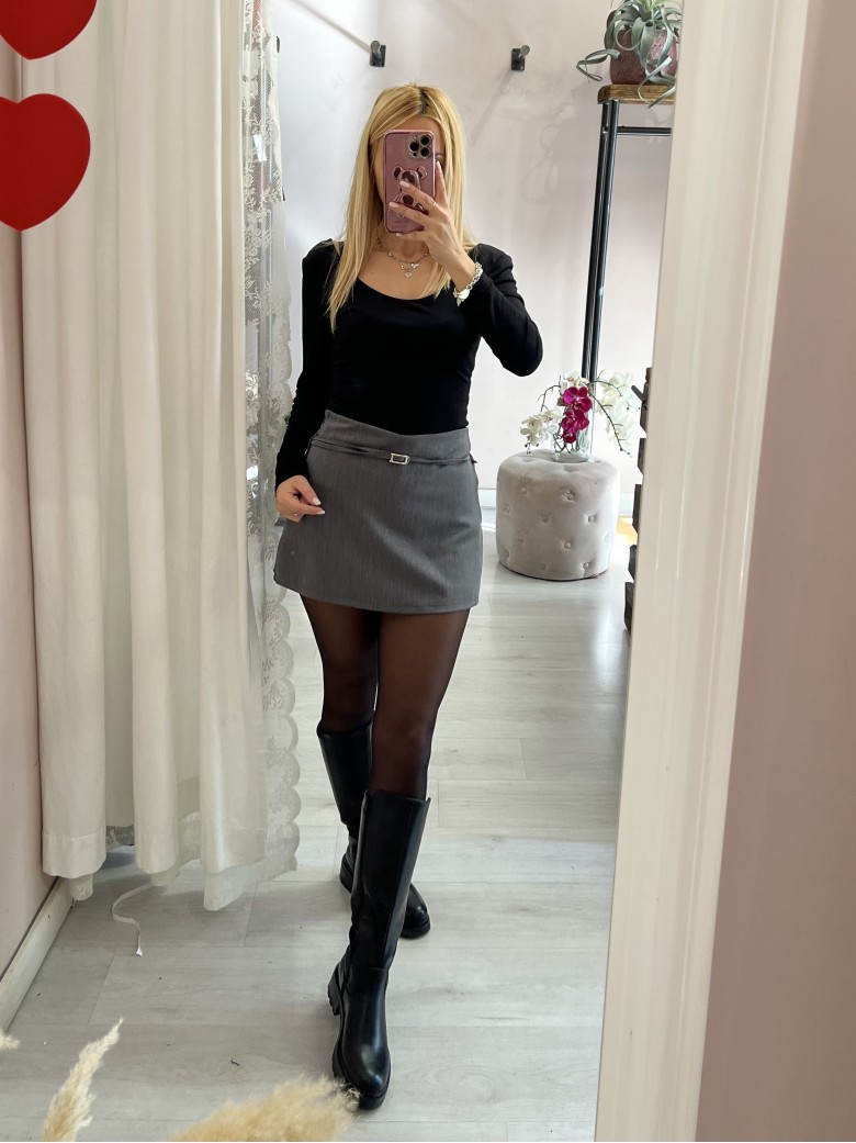 Gonna belen con sotto il pantaloncino GRIGIA