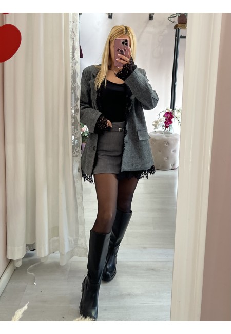 Gonna belen con sotto il pantaloncino GRIGIA