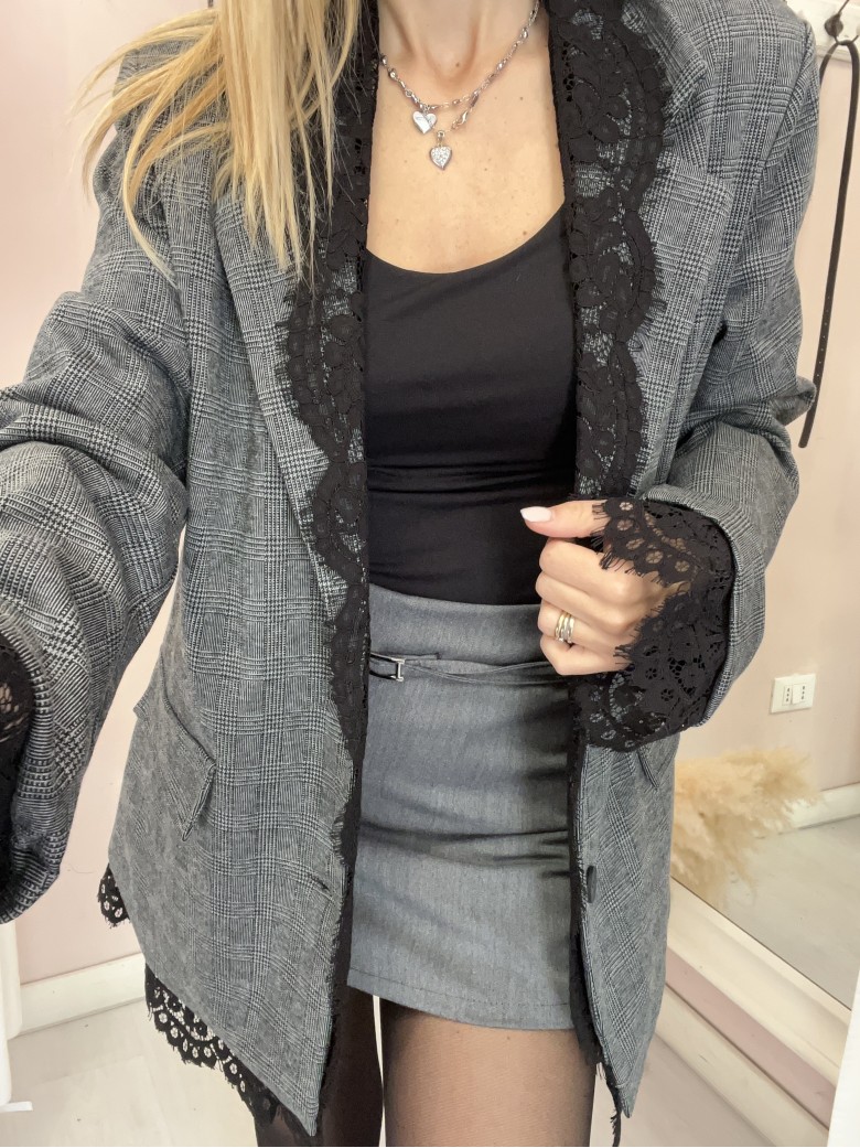 Gonna belen con sotto il pantaloncino GRIGIA