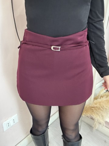 Gonna belen con sotto il pantaloncino BORDEAUX
