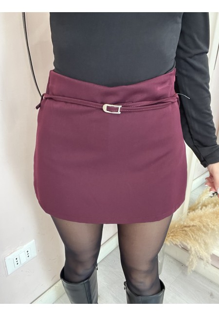 Gonna belen con sotto il pantaloncino BORDEAUX