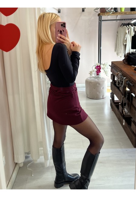 Gonna belen con sotto il pantaloncino BORDEAUX