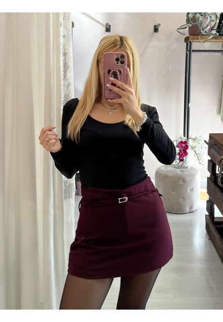 Gonna belen con sotto il pantaloncino BORDEAUX