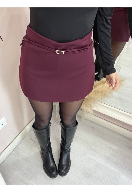 Gonna belen con sotto il pantaloncino BORDEAUX