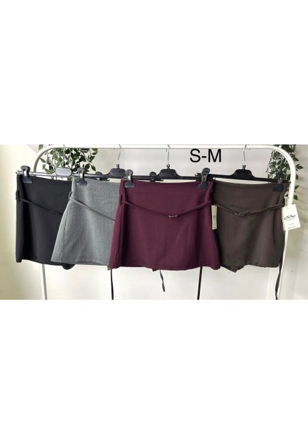 Gonna belen con sotto il pantaloncino BORDEAUX