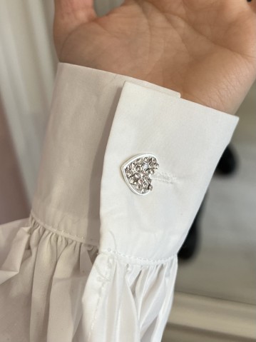 Camicia bottoni CUORE bianca 2