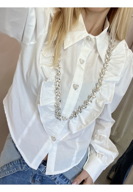 Camicia bottoni CUORE bianca