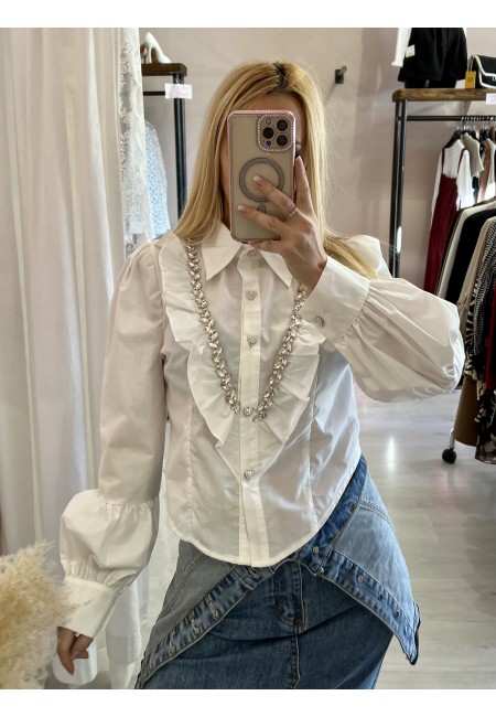 Camicia bottoni CUORE bianca