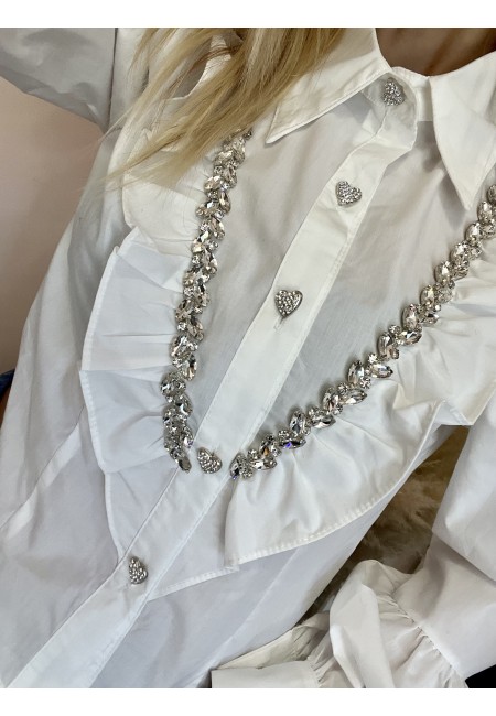 Camicia bottoni CUORE bianca