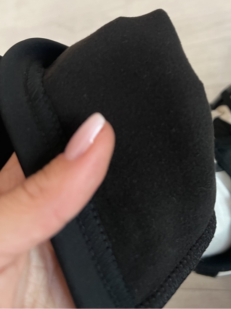 Panta leggings felpati a zampa neri