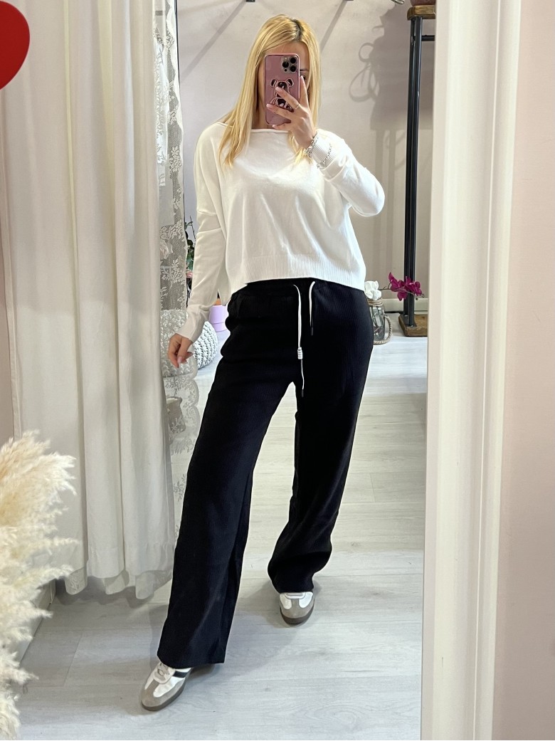 Pantaloni LOST velluto a coste nero