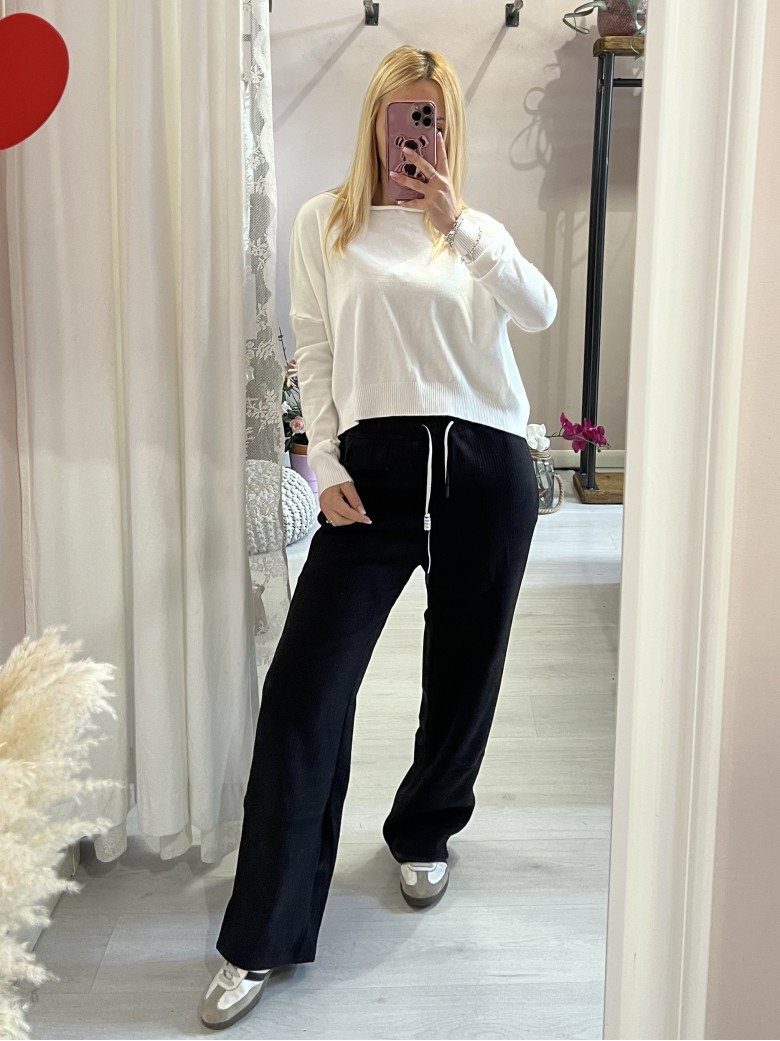 Pantaloni LOST velluto a coste nero