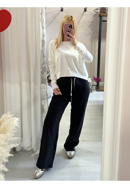 Pantaloni LOST velluto a coste nero