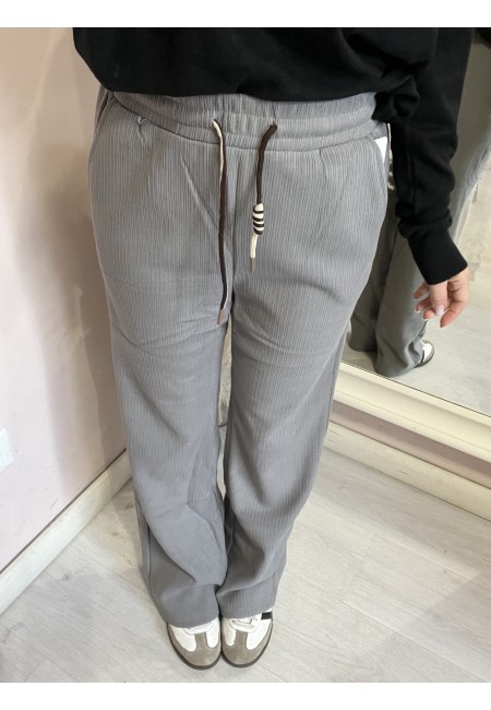 Pantaloni LOST velluto a coste grigio
