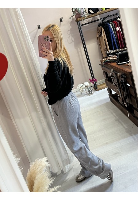 Pantaloni LOST velluto a coste grigio