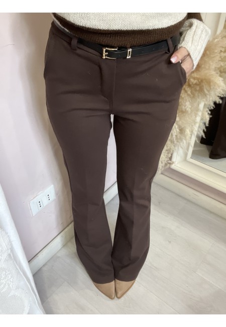 Pantaloni DANI a zampa marroni