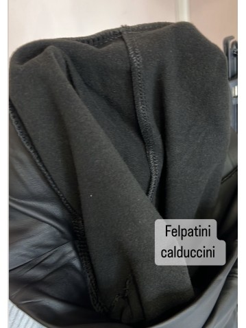 Leggings PELLE neri felpati 2