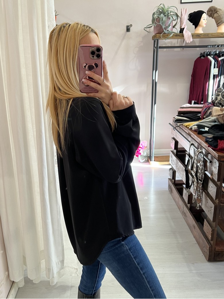 Camicetta taschine nera