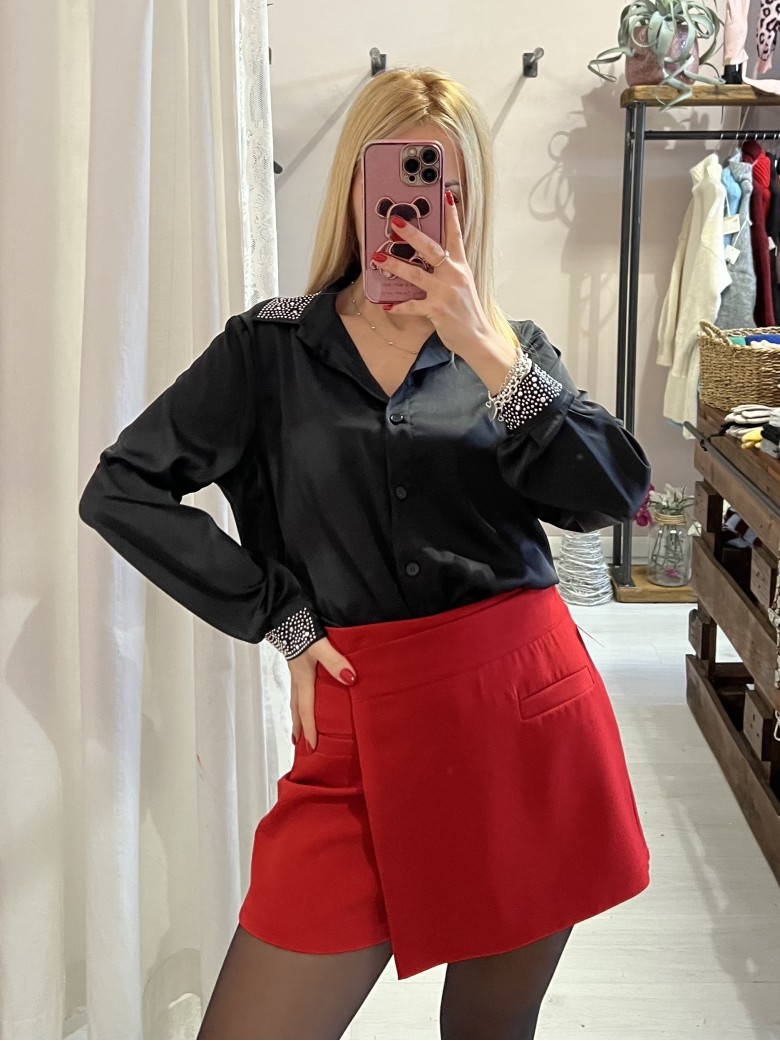 Camicia STRASS nera