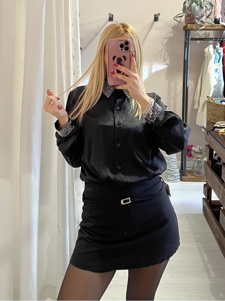 Camicia STRASS nera