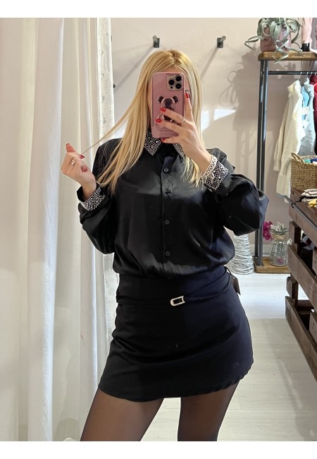 Camicia STRASS nera