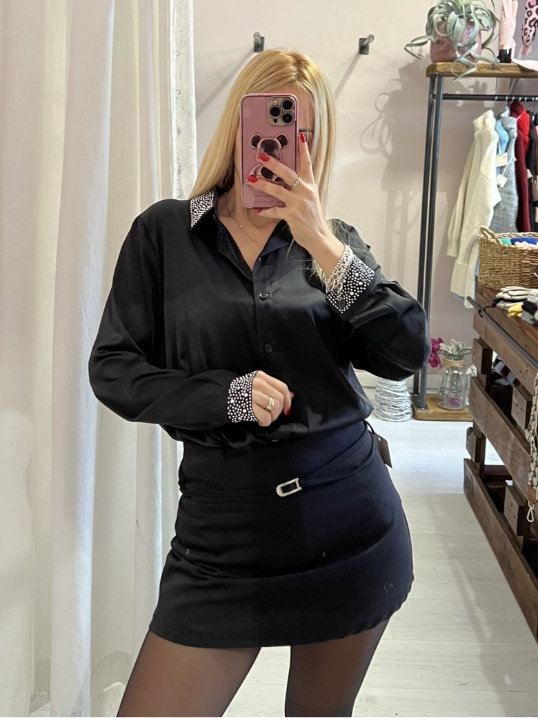 Camicia STRASS nera