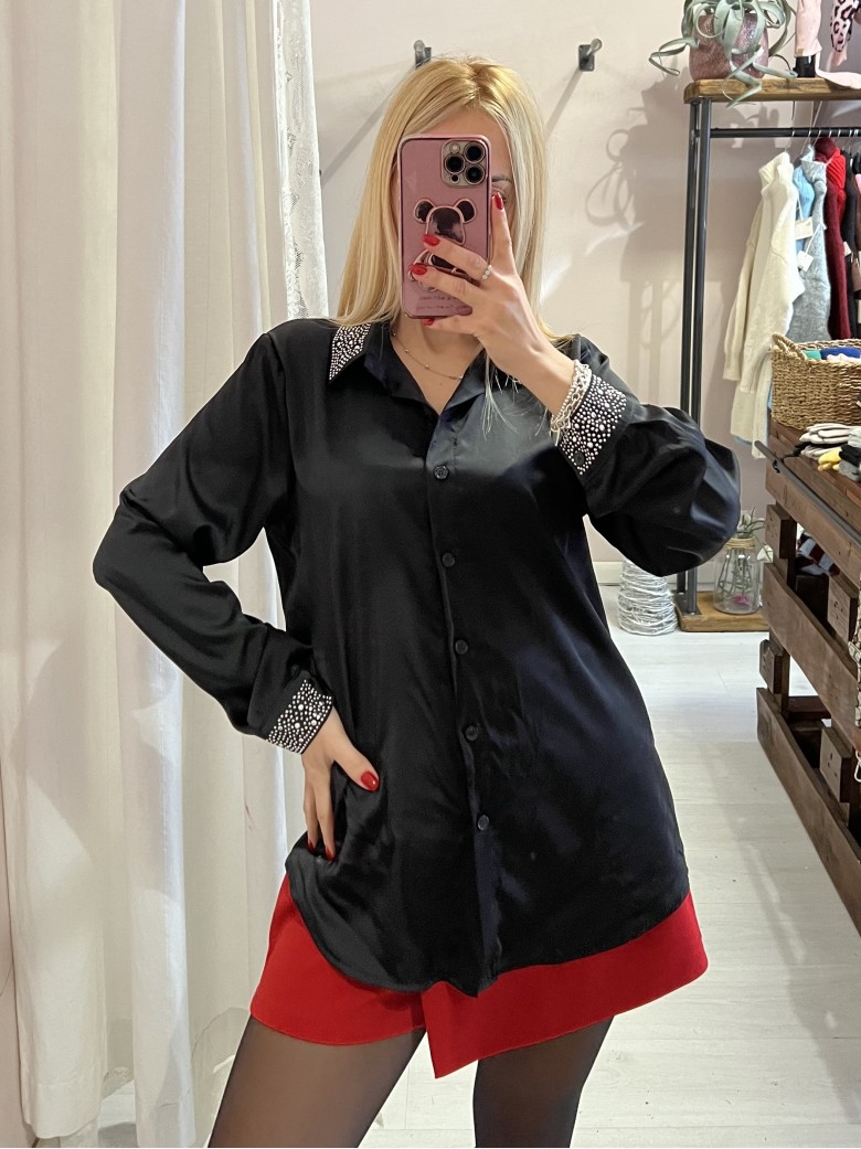 Camicia STRASS nera