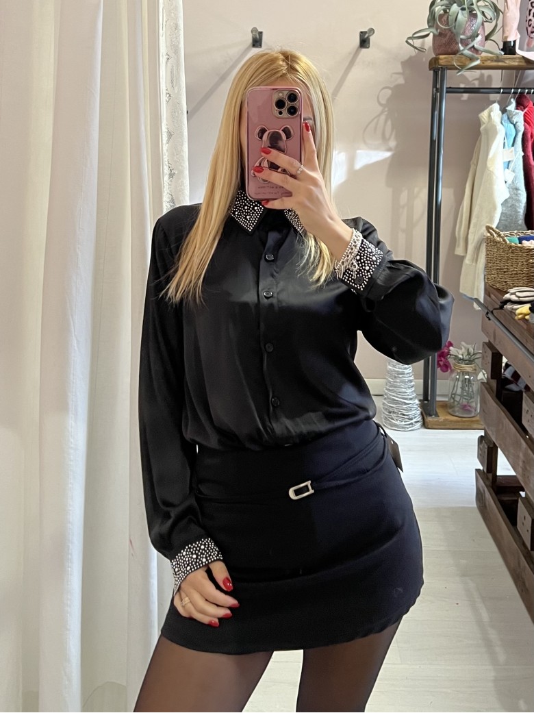 Camicia STRASS nera