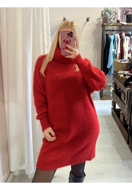 Vestito maxi pull rosso