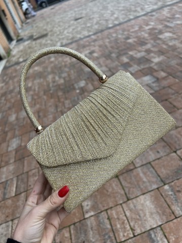 Borsetta LUREX con tracollina dorata
