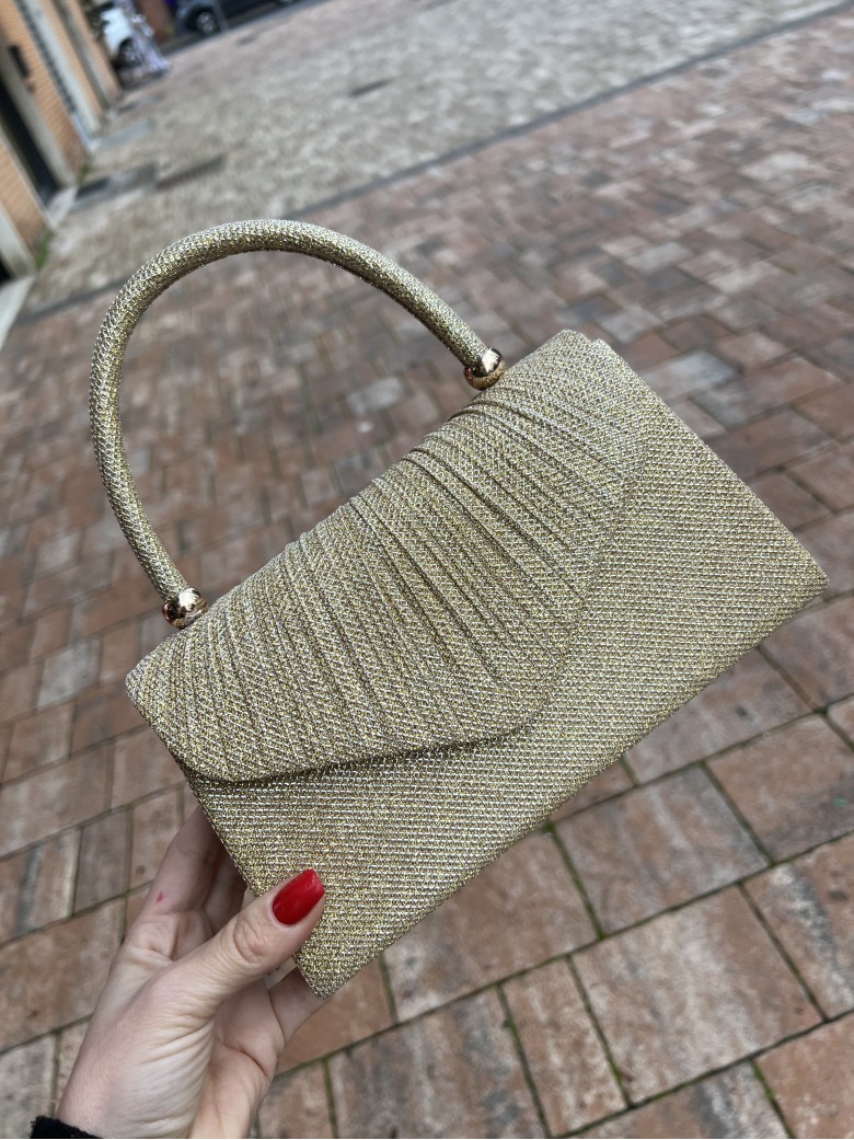 Borsetta LUREX con tracollina dorata