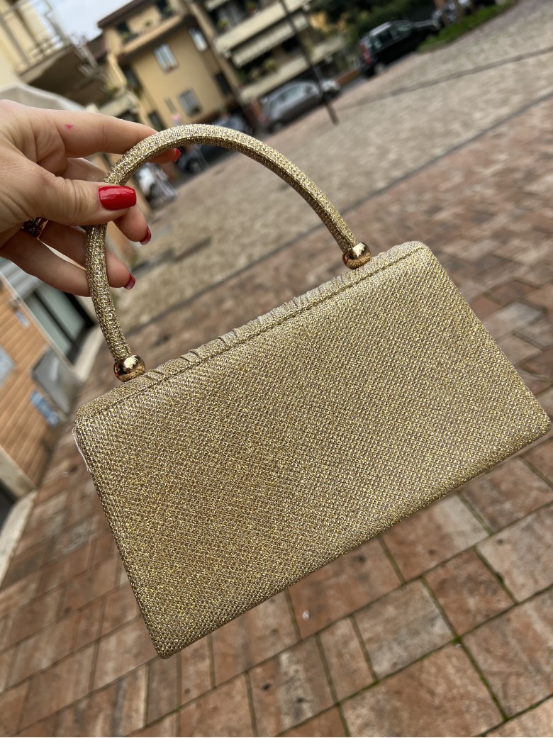Borsetta LUREX con tracollina dorata
