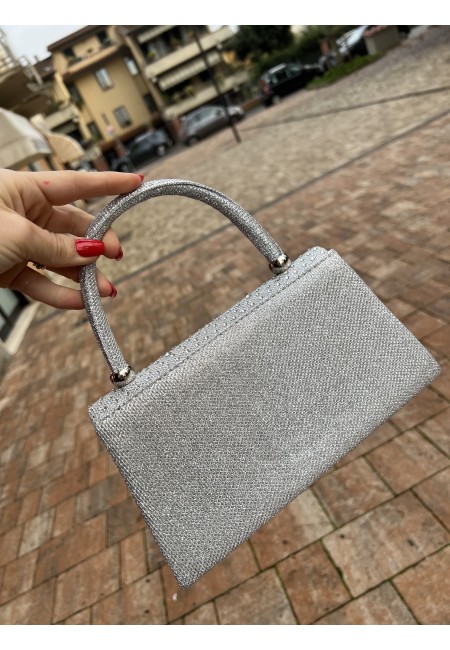 Borsetta LUREX con tracollina argento