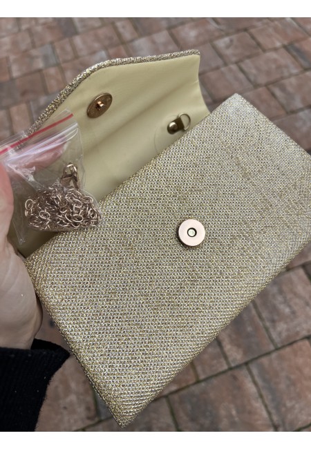 Borsetta LUREX con tracollina dorata