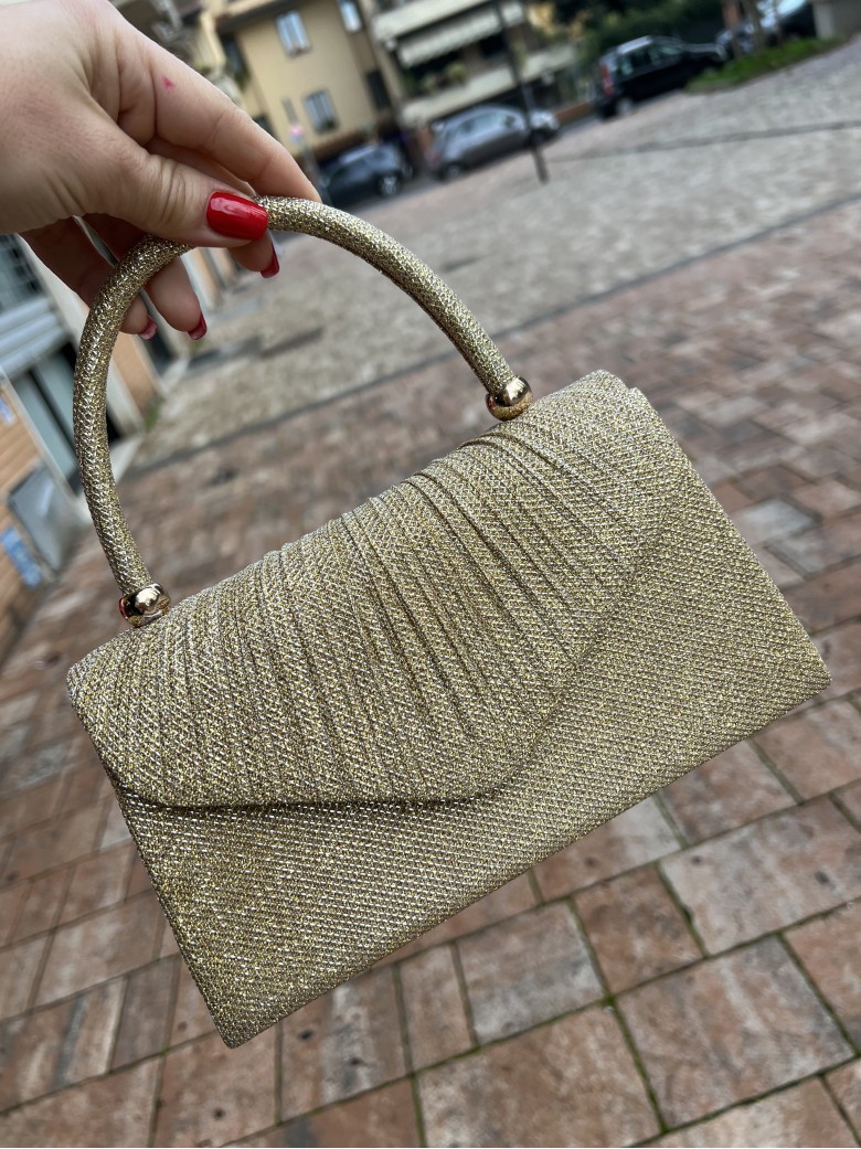 Borsetta LUREX con tracollina dorata