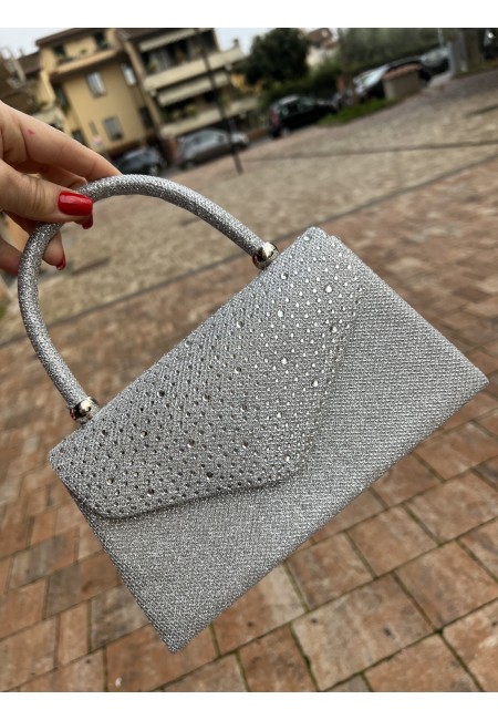 Borsetta LUREX con tracollina argento